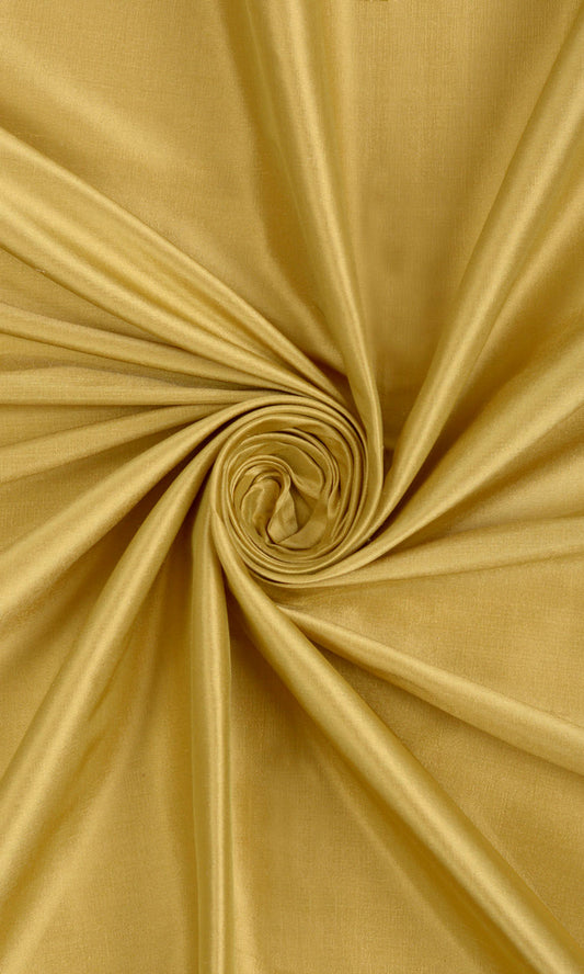 Custom Length Silk Home Décor Fabric By the Metre (Ochre/ Mustard Yellow)