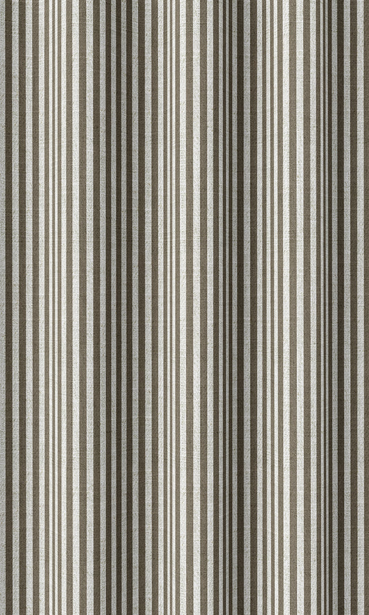 Striped Print Window Roman Blinds (Brown/ White)