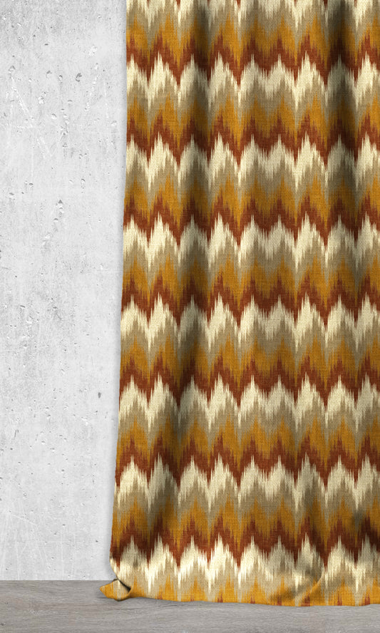 Patterned Ikat Shades (Antique Gold/ Orange)