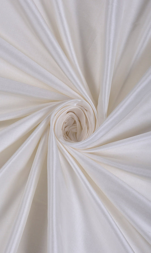 Plain Shantung Silk Custom Home Décor Fabric Sample (White/ Ivory)