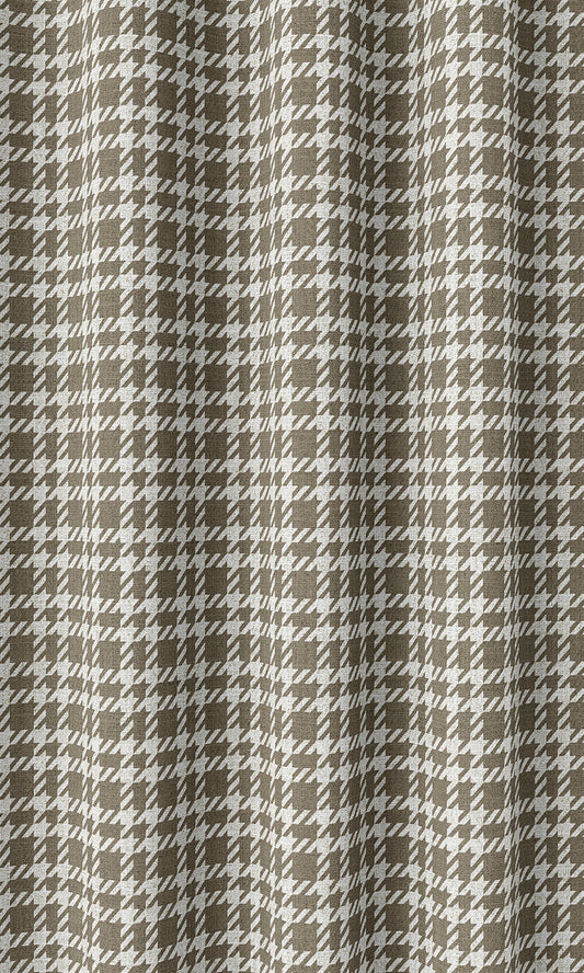 Modern Check Print Shades (Cedar Brown/ White)