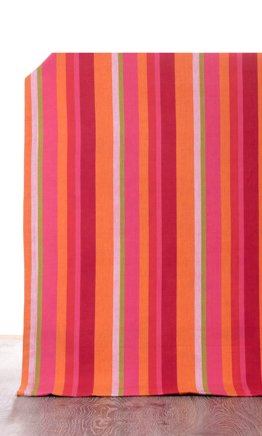 Made to Measure Cotton Home Décor Fabric By the Metre (Orange/ Pink)