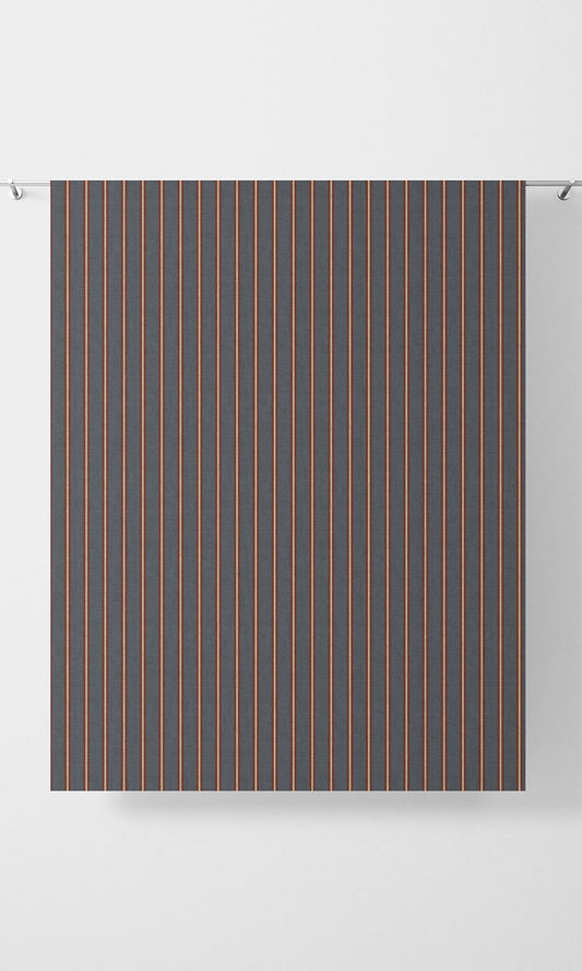 Modern Striped Home Décor Fabric By the Metre (Grey & Red)