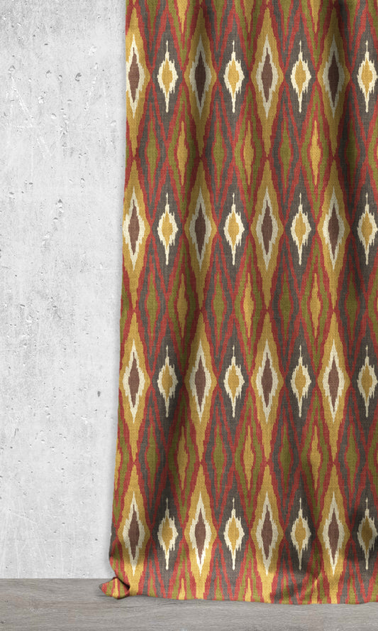 Patterned Ikat Shades (Yellow/ Red/ Green/ Grey)