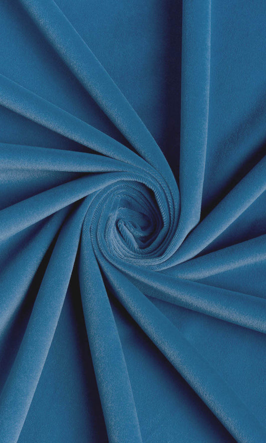 Velvet Home Décor Fabric By the Metre (Royal Blue)