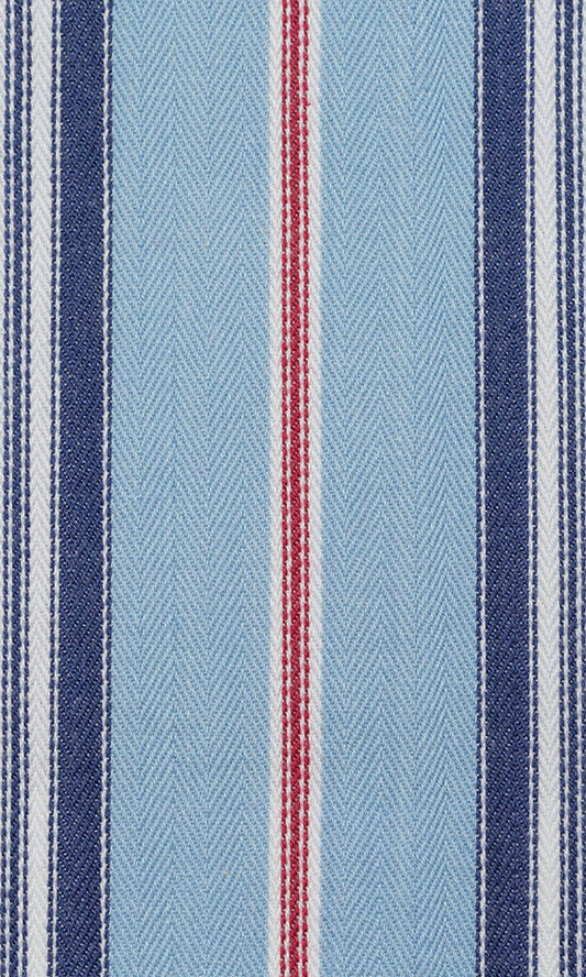 Custom Cotton Window Shades (Red/ Blue)